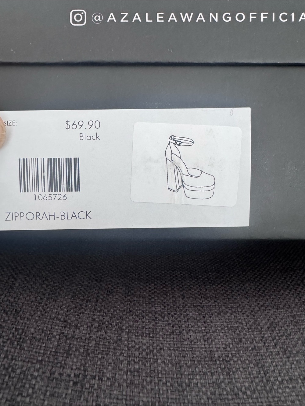 Azalea Wang Zipporah Black Platform Heels | Silver Floral Brocade | Sz 6-9 NIB - Picture 6 of 6